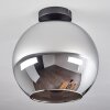 Plafonnier Verre 30 cm Koyoto Chrome, Fumé, 1 lumière