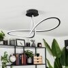 Plafonnier  Zibreira LED Noir, 1 lumière, Télécommandes