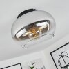 Plafonnier  Molloy Chrome, Clair, Fumé, 1 lumière