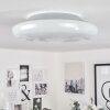Plafonnier iDual Chloe LED Argenté, Blanc, 1 lumière, Télécommandes, Changeur de couleurs