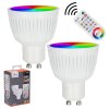 iDual GU10 LED RGB 6,5 watt 2200-6500 kelvin 345 lumen Lot de 2 avec télécommande