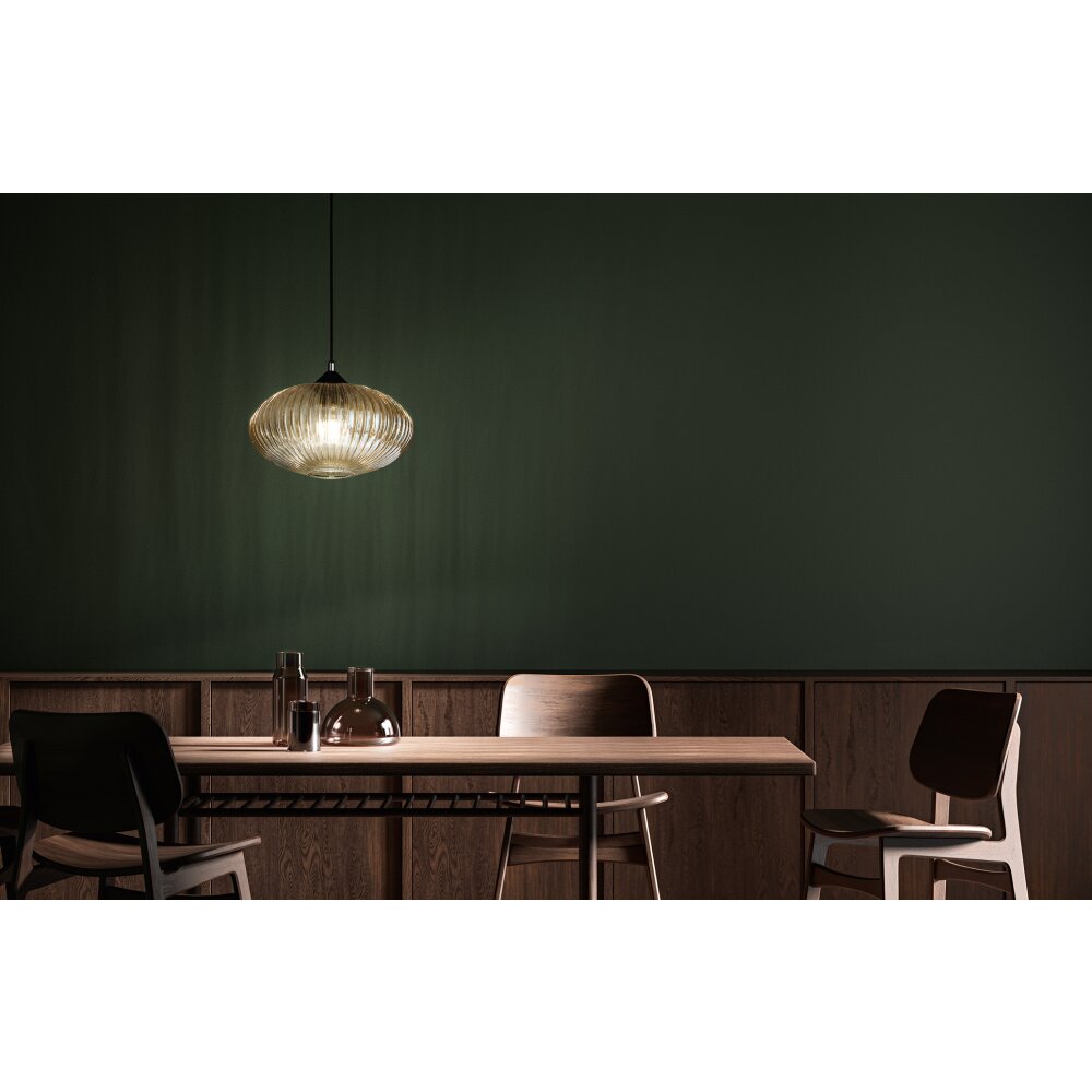 Suspension Fabas Luce Fiordaliso Noir, 1 lumière main product photo