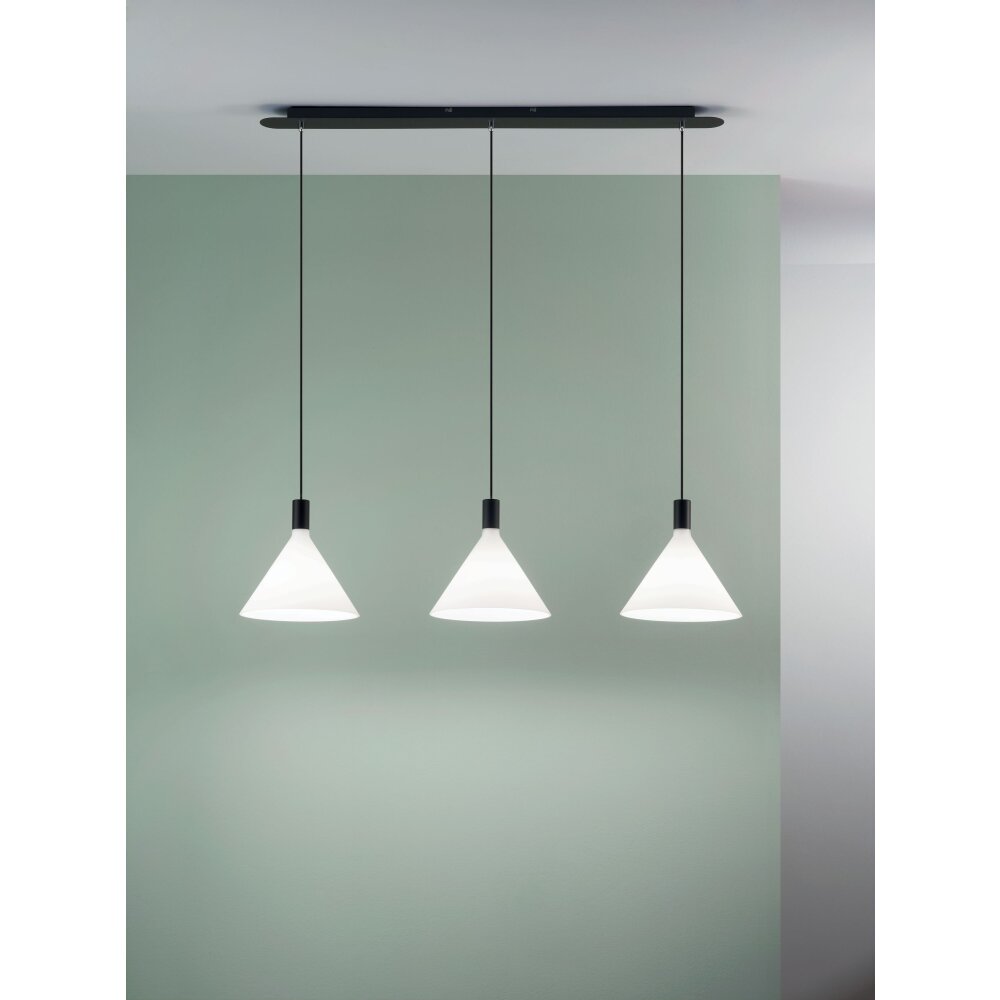 Suspension Fabas Luce Vincent Noir, 3 lumières main product photo