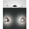 Suspension Fabas Luce Glow Noir, 2 lumières
