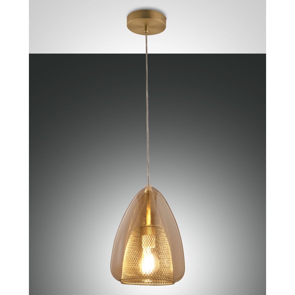 Suspension Fabas Luce Britton Laiton, 1 lumière main product photo