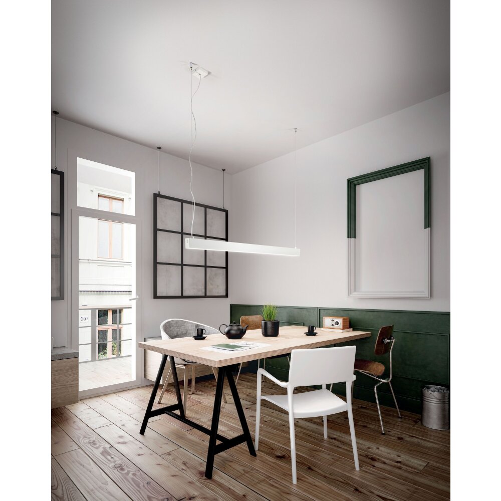 Suspension Fabas Luce Next LED Blanc, 2 lumières main product photo