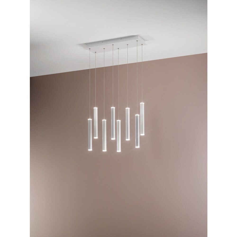 Suspension Fabas Luce Prado LED Blanc, 8 lumières main product photo