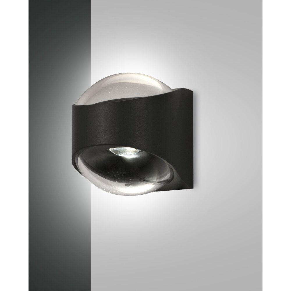 Applique murale Fabas Luce Remy LED Noir, 1 lumière main product photo