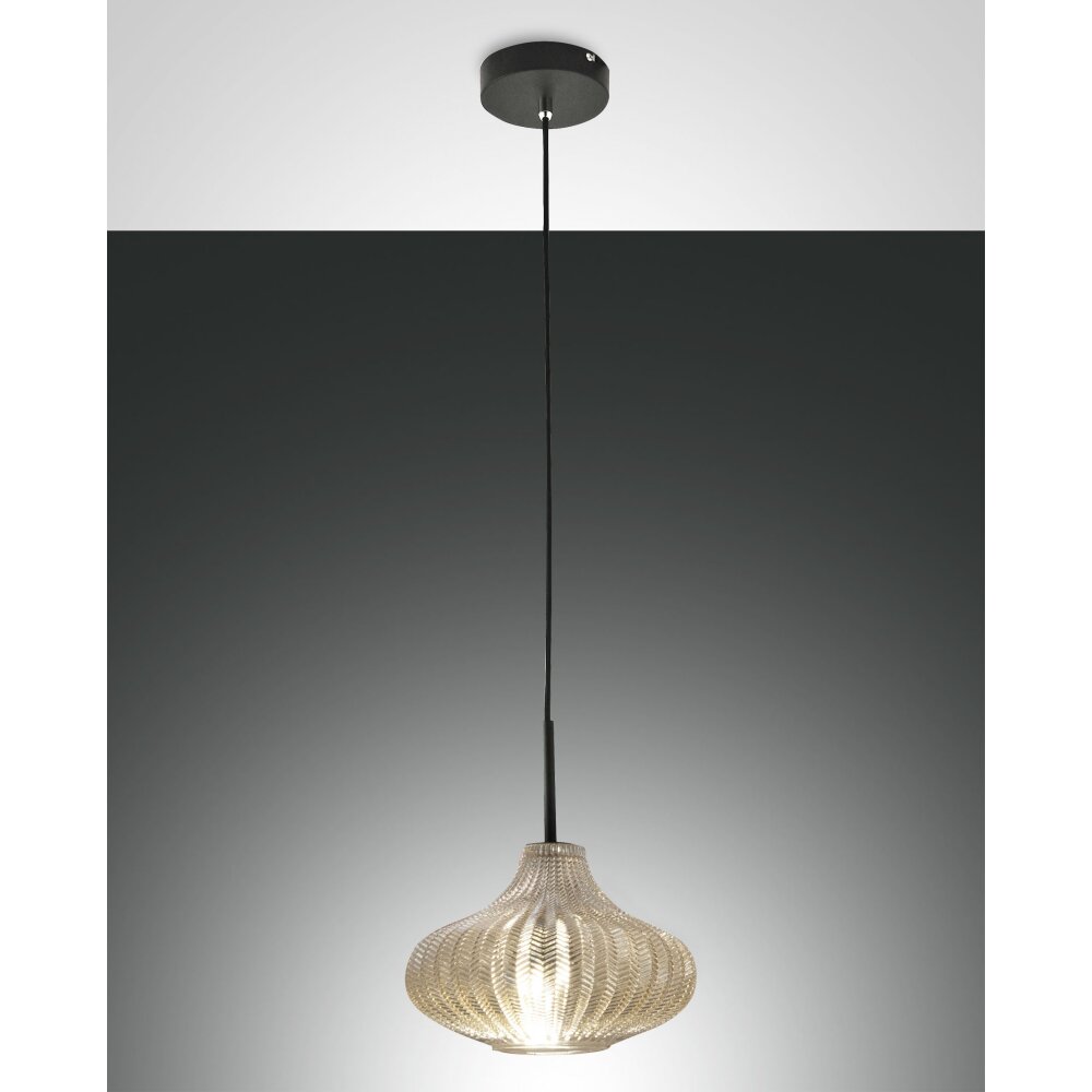 Suspension Fabas Luce Budelli Noir, 1 lumière main product photo