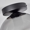 Plafonnier Verre 20 cm Koyoto Clair, Fumé, 1 lumière