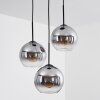 Plafonnier Verre 20 cm Koyoto Clair, Fumé, 3 lumières