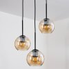 Suspension Verre 15 cm Koyoto Ambre, 3 lumières