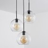 Suspension Verre 25 cm Koyoto Clair, 3 lumières