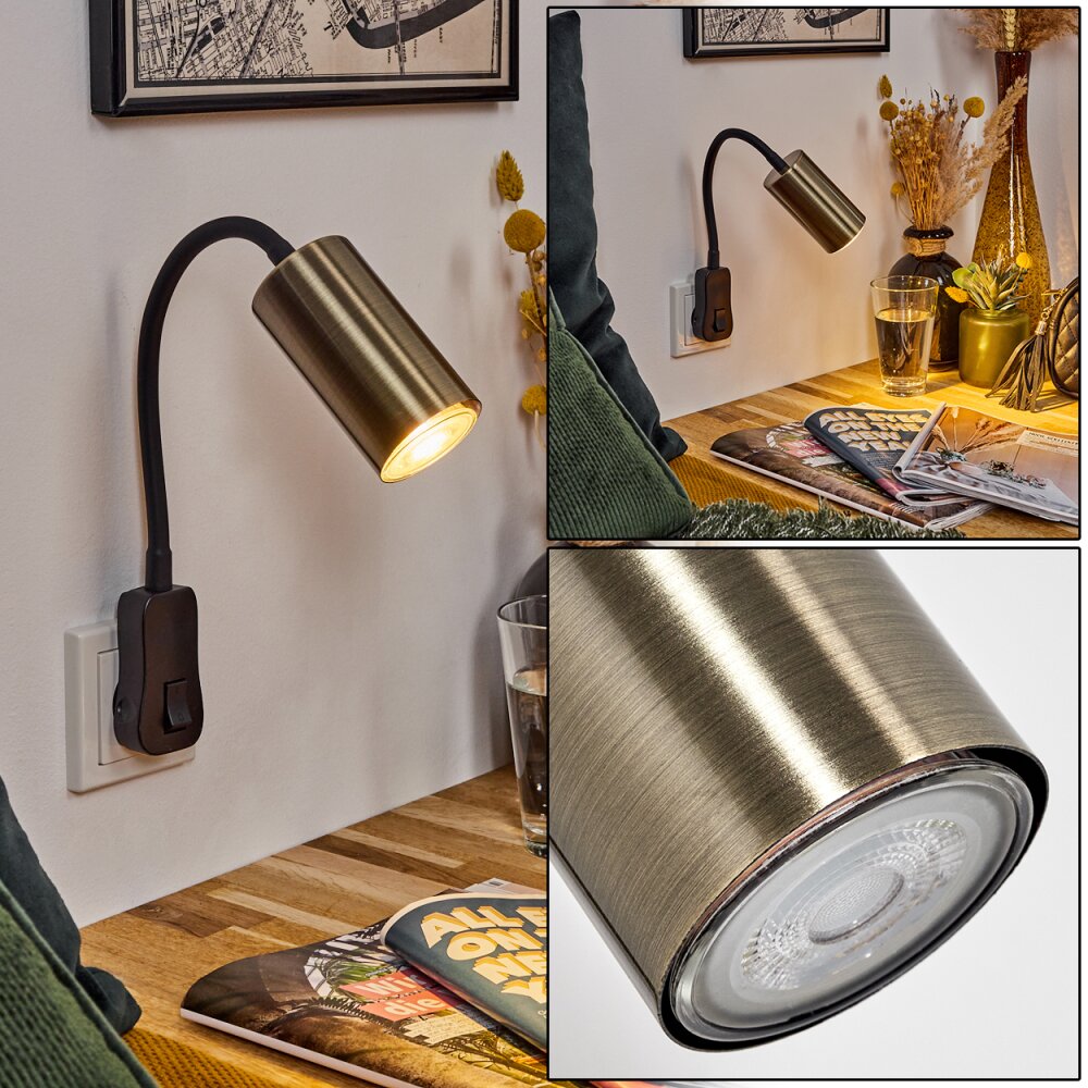 lampe à prise électrique Javel Noir, 1 lumière main product photo