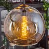 Suspension Verre 25 cm Koyoto Ambre, 3 lumières