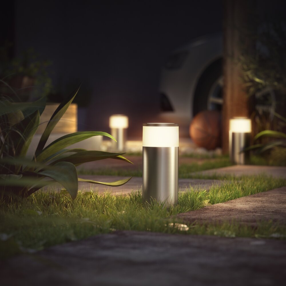 Borne lumineuse Philips Hue Calla LED Aluminium, 1 lumière, Changeur de couleurs main product photo