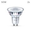 Philips Classic Lot de 2 LED GU10 4,6 watt 2700 kelvin 355 lumen