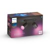 Plafonnier Philips Hue Fugato LED Noir, 2 lumières, Changeur de couleurs