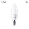 Philips Classic Lot de 3 LED E14 4,9 watt 2700 kelvin 470 lumen