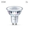 Philips Classic Lot de 3 LED GU10 3,5 watt 4000 kelvin 275 lumen