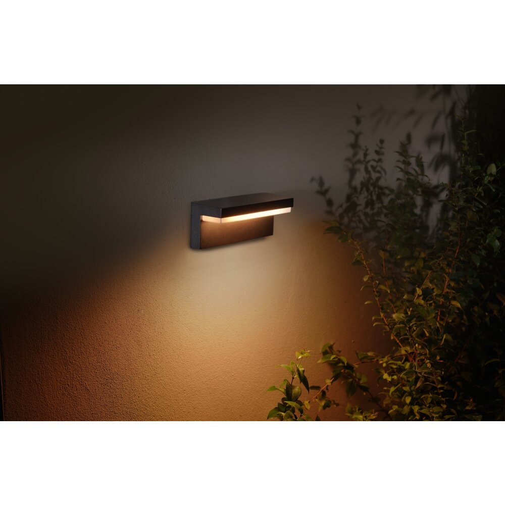 Applique murale d'extérieur Philips Hue Nyro LED Noir, 1 lumière, Changeur de couleurs main product photo