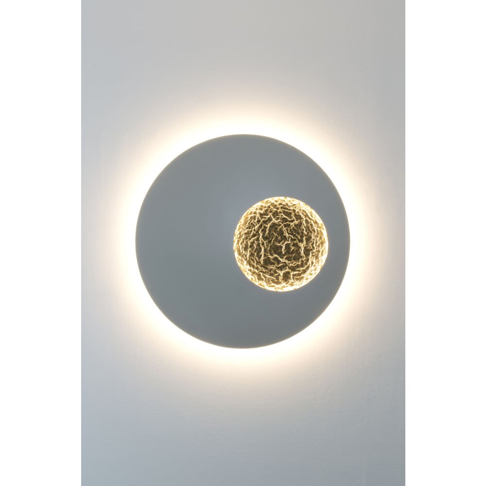 Applique murale Holländer LUNA LED Or, Gris, 2 lumières main product photo