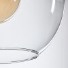 Suspension Verre 20 cm, 25 cm, 30cm Koyoto Clair, 3 lumières