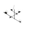 Suspension Trio Pure Noir, 6 lumières