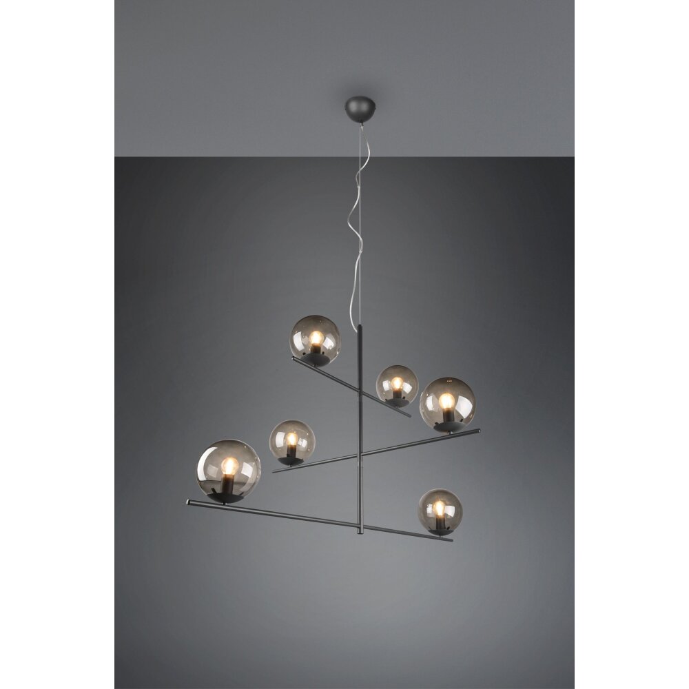 Suspension Trio Pure Anthracite, 6 lumières main product photo
