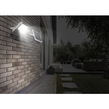 Spot de jardin Globo SOLAR LED Gris, 1 lumière, Télécommandes Spot de jardin Globo SOLAR LED Gris, 1 lumière, Télécommandes