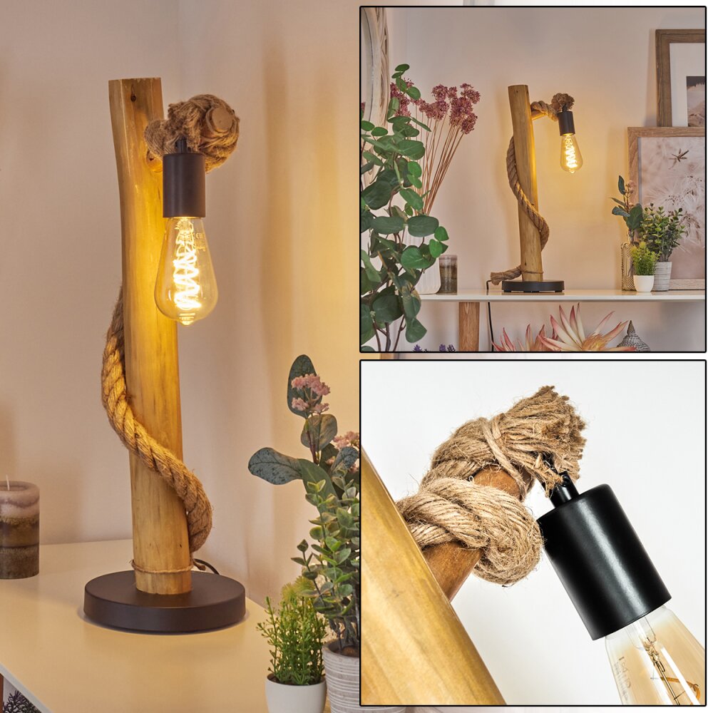 Lampe de table Riekje Écru, Noir, 1 lumière main product photo