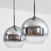 Suspension Verre 30 cm Koyoto Clair, Fumé, 2 lumières