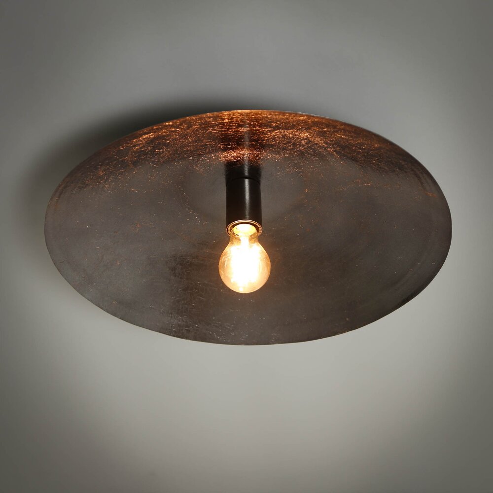 Plafonnier Shield Nickel mat, Noir, 1 lumière main product photo