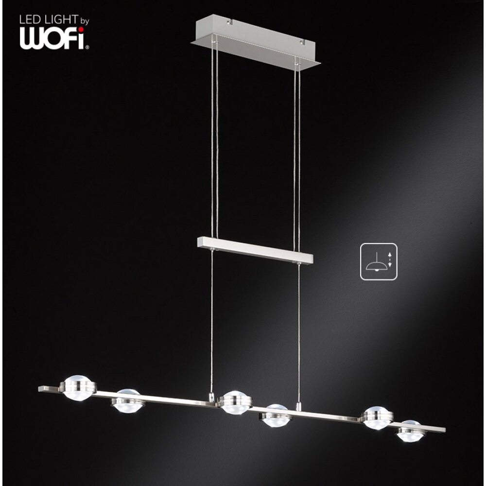 Applique murale WOFI SLIGO LED Nickel mat, 12 lumières main product photo