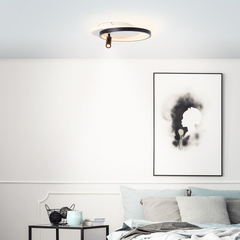 Plafonnier Brilliant Eunomia LED Noir, Blanc, 1 lumière main product photo