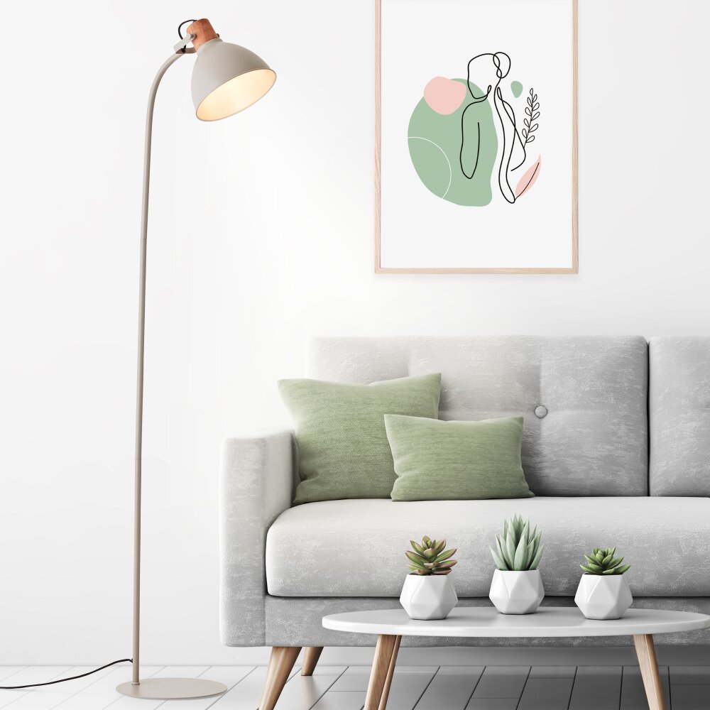 Lampadaire Brilliant Erena Gris, 1 lumière main product photo