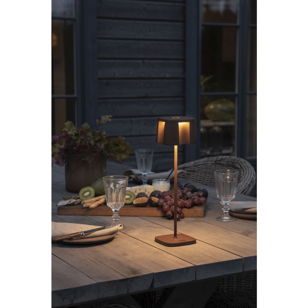 Lampe à poser Konstsmide Nice LED Rouille, 5 lumières main product photo