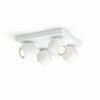 Plafonnier Philips Hue Buckram LED Blanc, 4 lumières, Télécommandes
