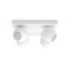 Plafonnier Philips Hue Buckram LED Blanc, 4 lumières, Télécommandes