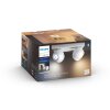 Plafonnier Philips Hue Buckram LED Blanc, 4 lumières, Télécommandes