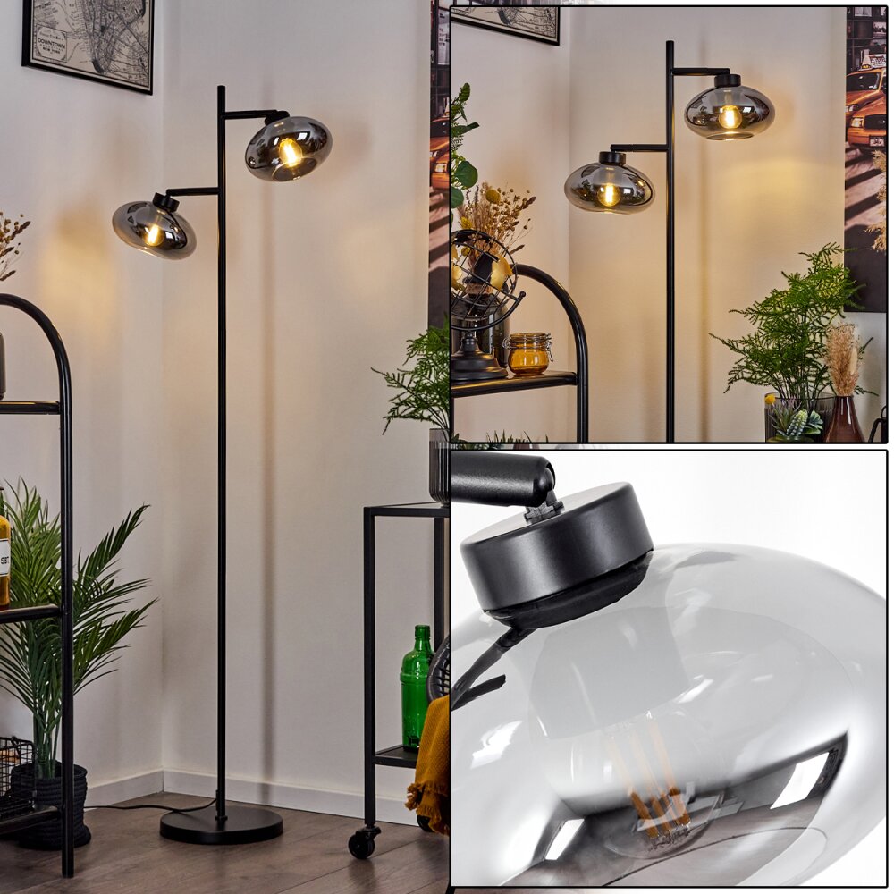 Lampadaire Haikala Noir, 2 lumières main product photo
