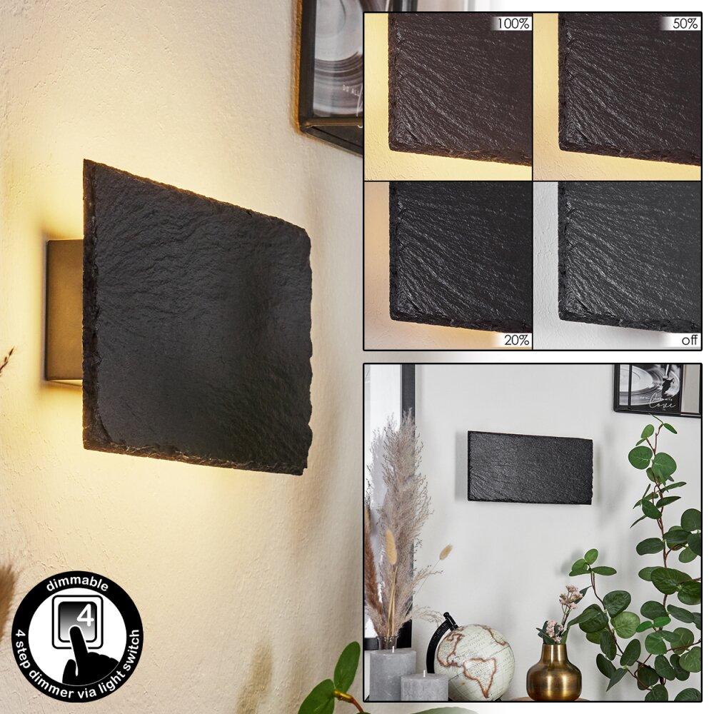 Applique murale Guadramil LED Noir, 1 lumière main product photo