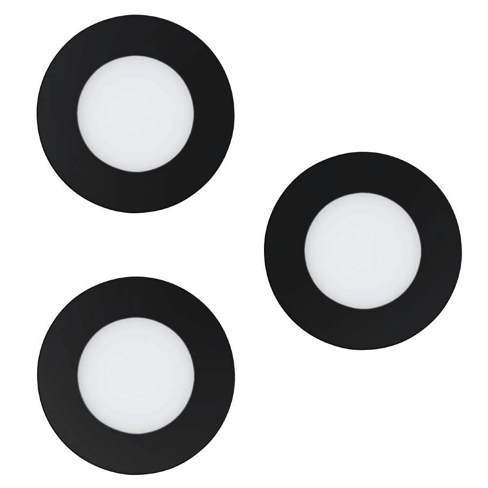 Spot encastrable Eglo FUEVA-Z LED Noir, 3 lumières main product photo