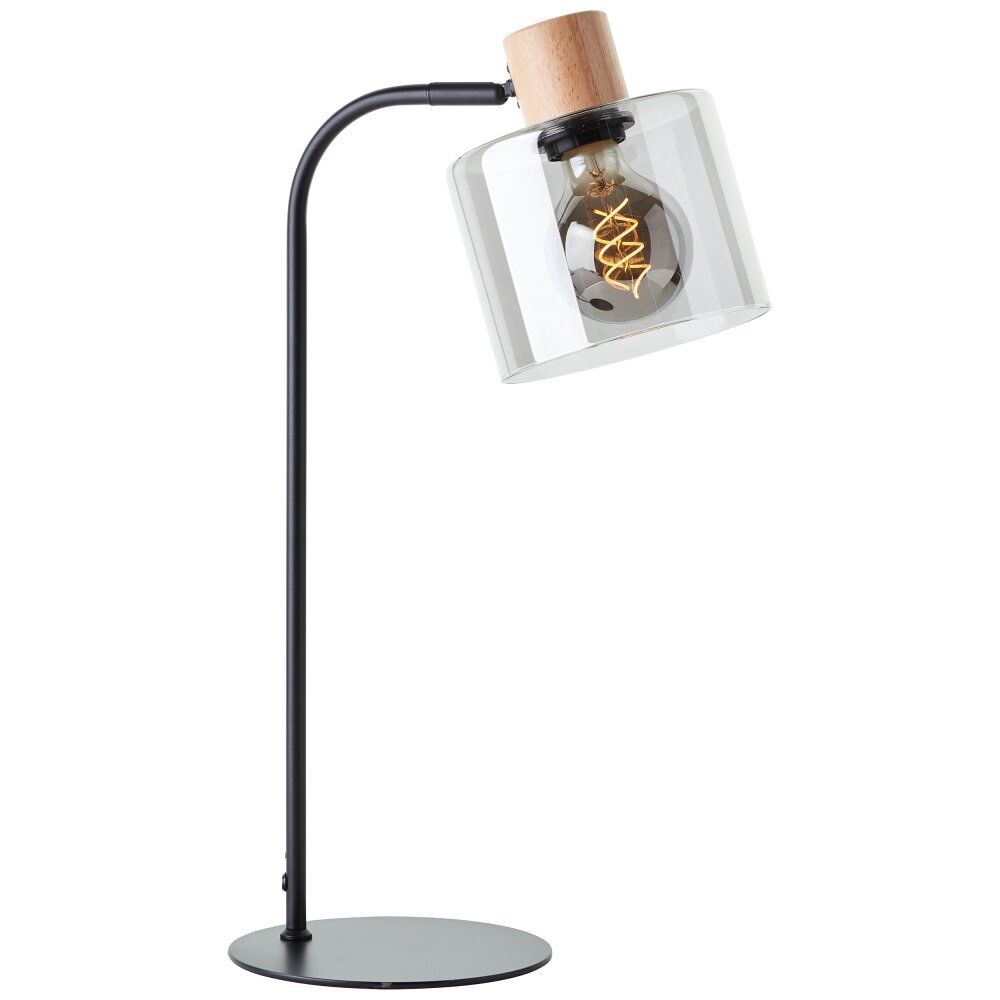 Lampe de table Brilliant Weald Bois clair, Noir, 1 lumière main product photo