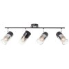 Plafonnier Brilliant Alia Noir, 4 lumières