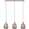 Suspension Brilliant Wallace Moka, 3 lumières