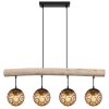 Suspension Globo MAXI Écru, Noir, 4 lumières