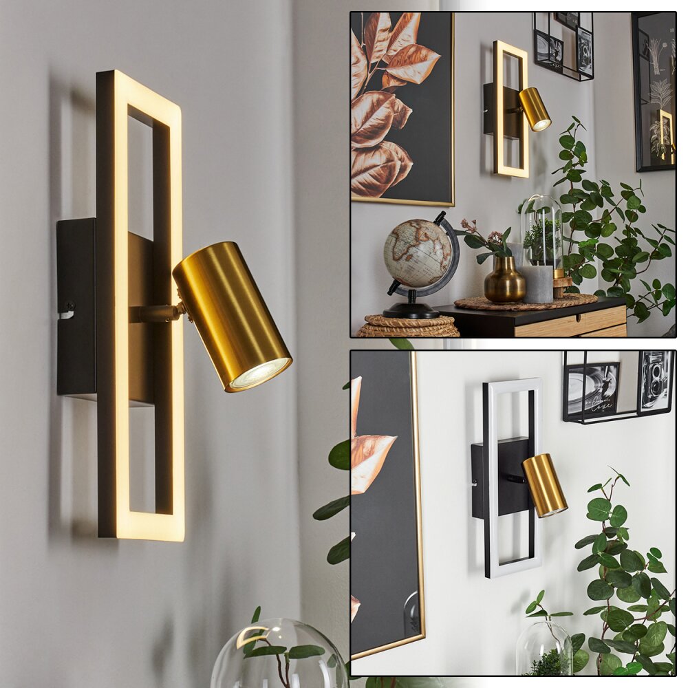 Applique murale Reboleiro LED Noir, 2 lumières main product photo
