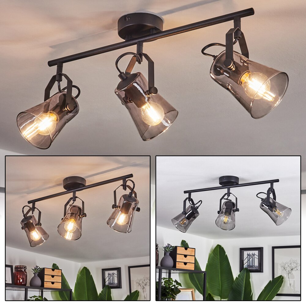 Plafonnier Trajouca Noir, 3 lumières main product photo