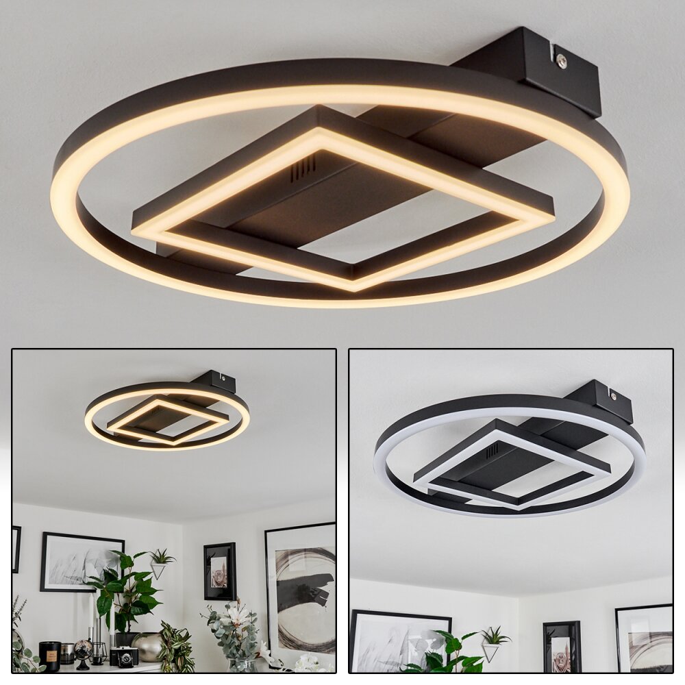 Plafonnier Canhoso LED Noir, 1 lumière main product photo